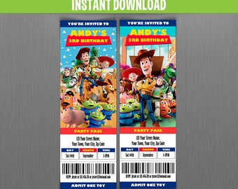toy story invitation etsy