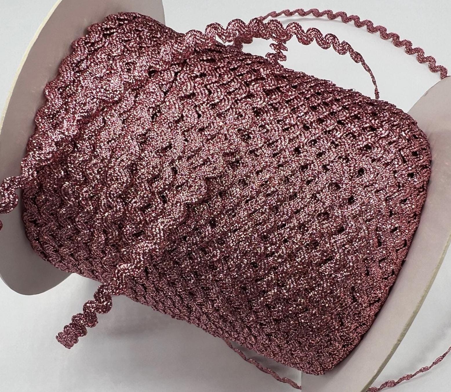 Purple Ric Rac Trim Metallic Ric Rac Trim~fancy Embellishment Trims~sparkly MAUVE PINK ...