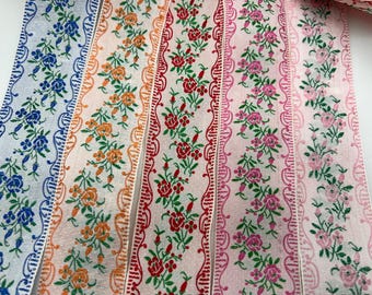 Jacquard Ribbon Trim Woven Jacquard Ribbon Renaissance Fair Costume Trim~5 colorways~you choose~1-3/8"