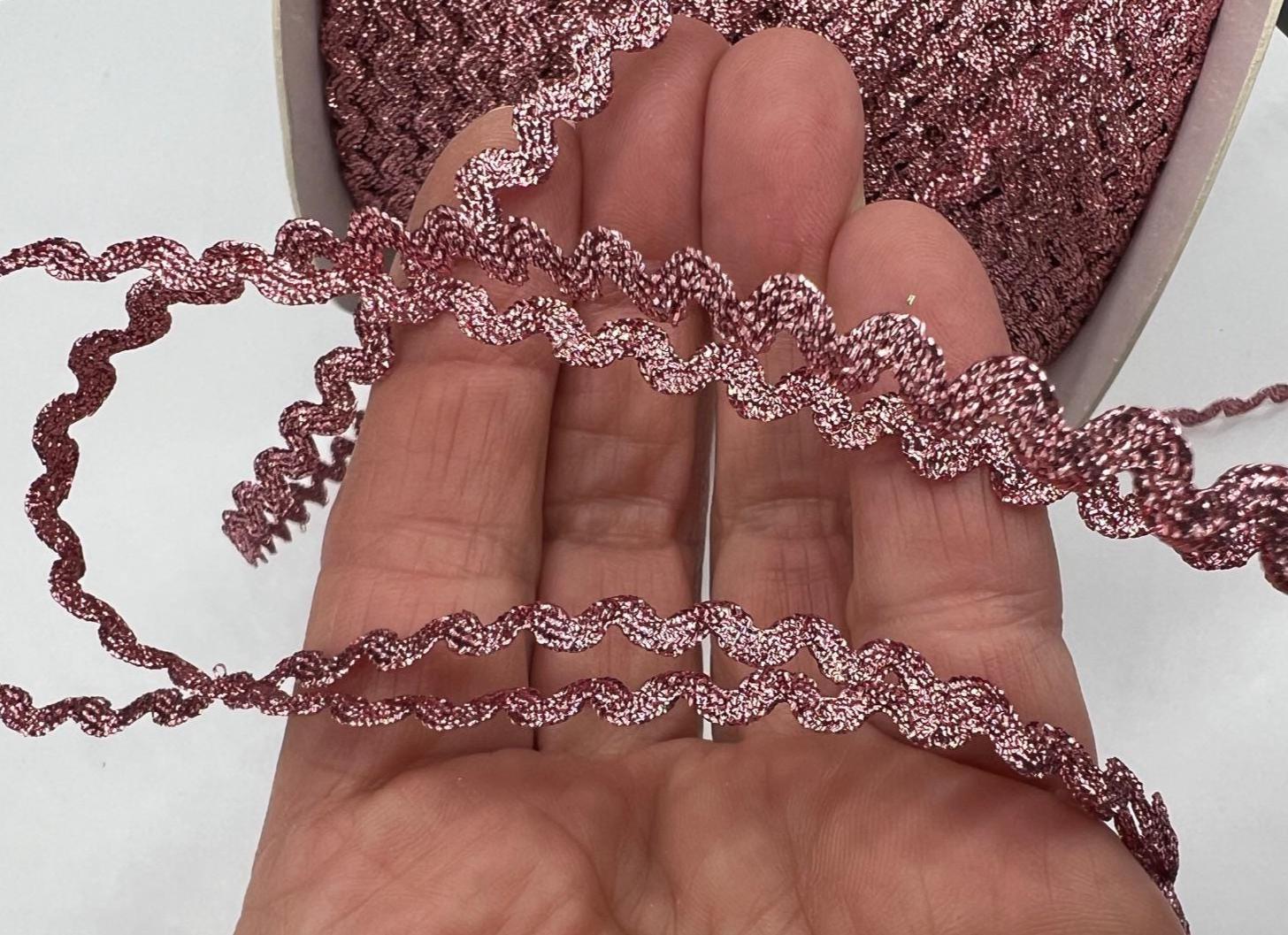 Purple Ric Rac Trim Metallic Ric Rac Trim~fancy Embellishment Trims~sparkly MAUVE PINK ...