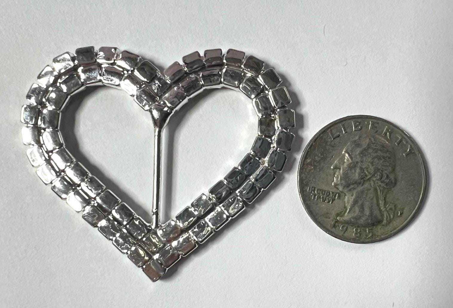 2 pink heart shaped scarf holders 44mm plastic slide buckles Pink Slide Buckles - Etsy main image 3