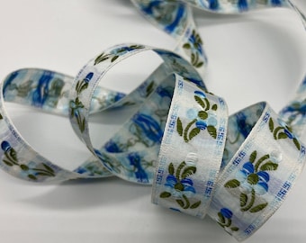 Vintage Jacquard Ribbon Trim, Renaissance Floral, 7/8"