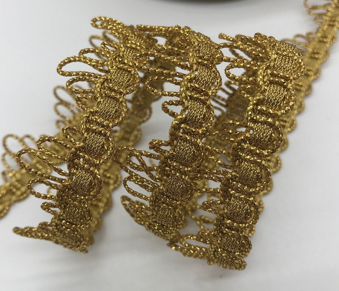Metallic Gold French Scroll Braid Trim, Costume Edging (1 Inch) - Etsy