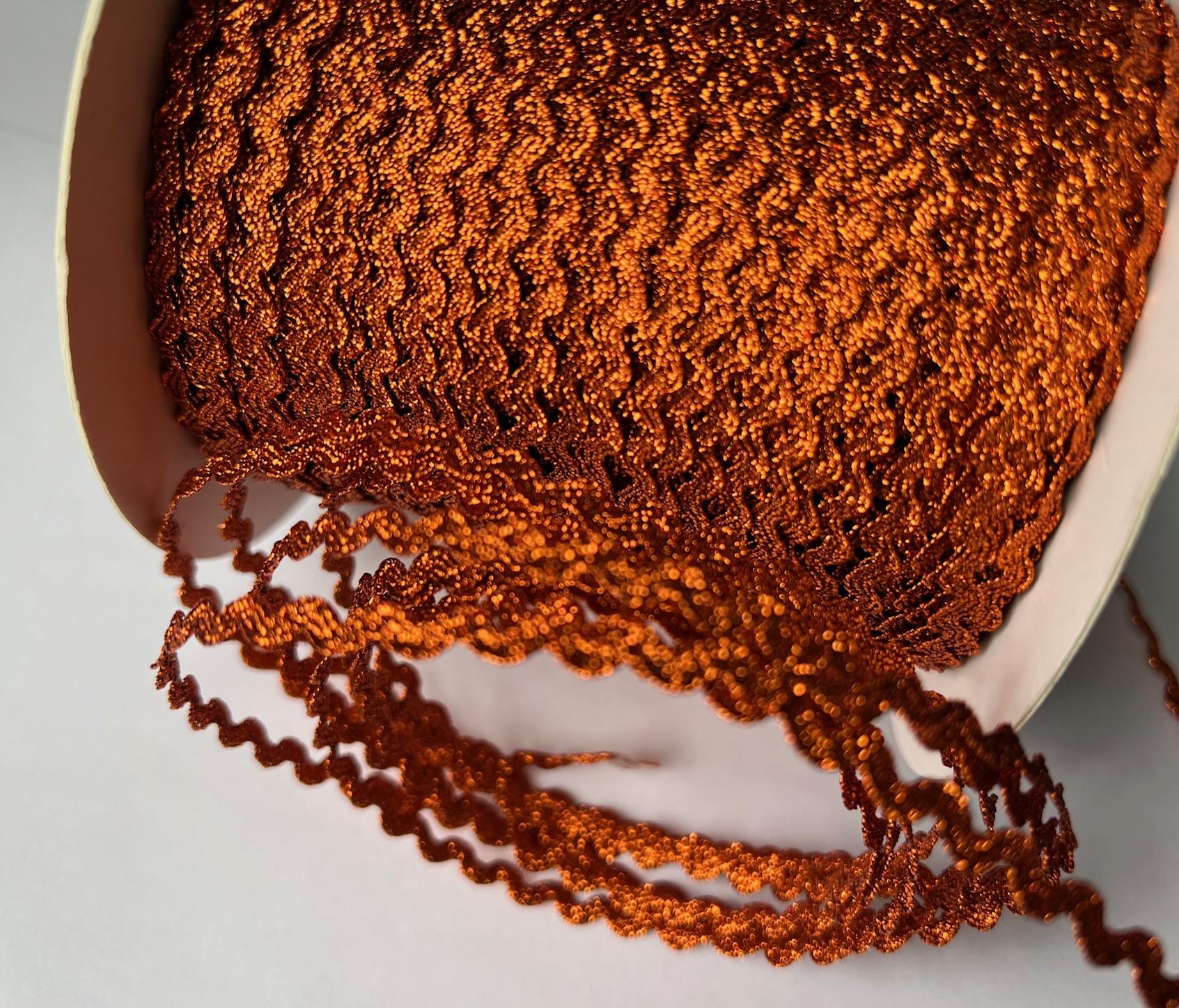 Metallic Ric Rac Trim Metallic Ric Rac Trim~fancy Embellishment Trims~sparkly Orange Copper ...