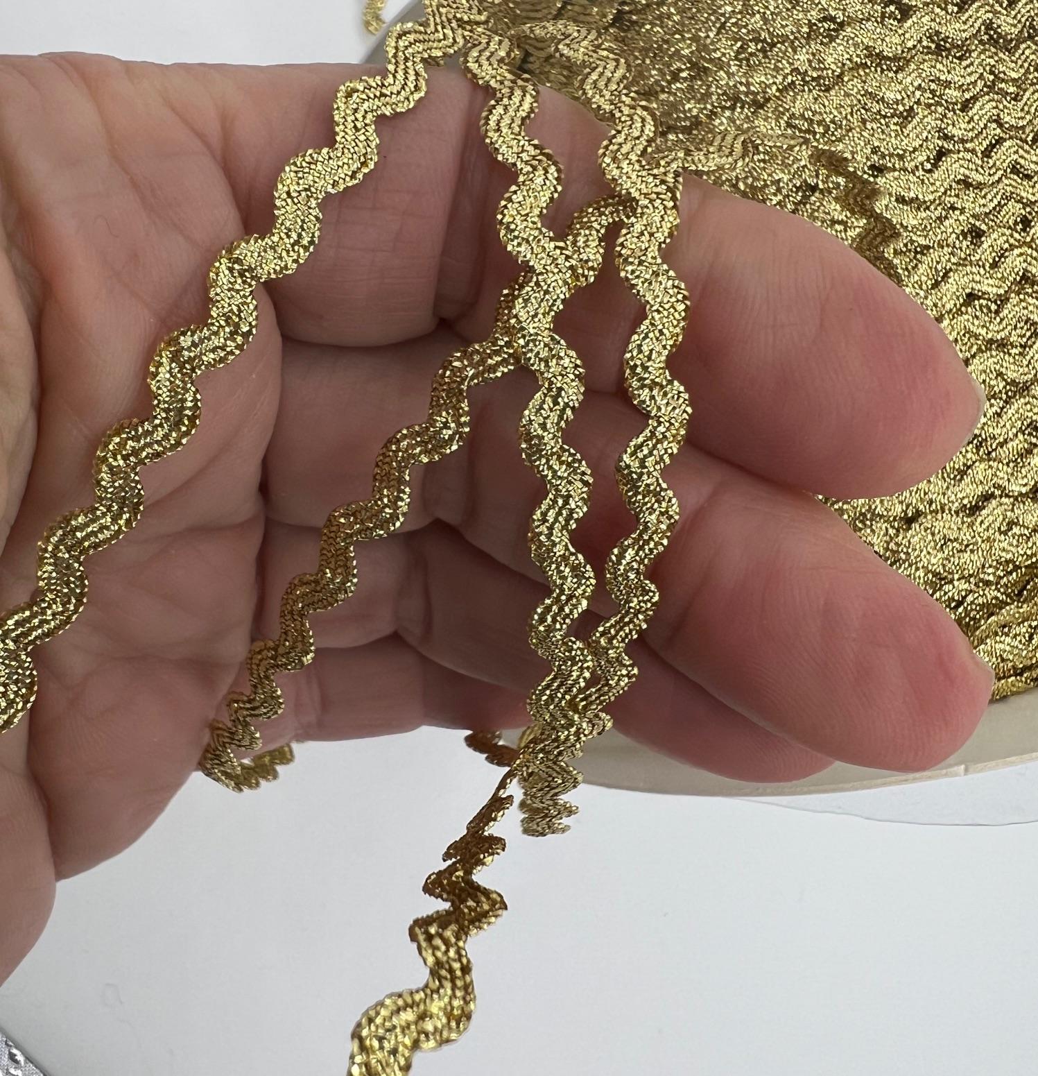 Metallic Ric Rac Trim Metallic Ric Rac Trim~fancy Embellishment Trims~sparkly Gold Metallic ...