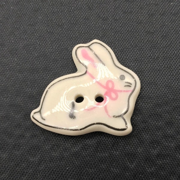 Bunny Rabbit Button Etsy