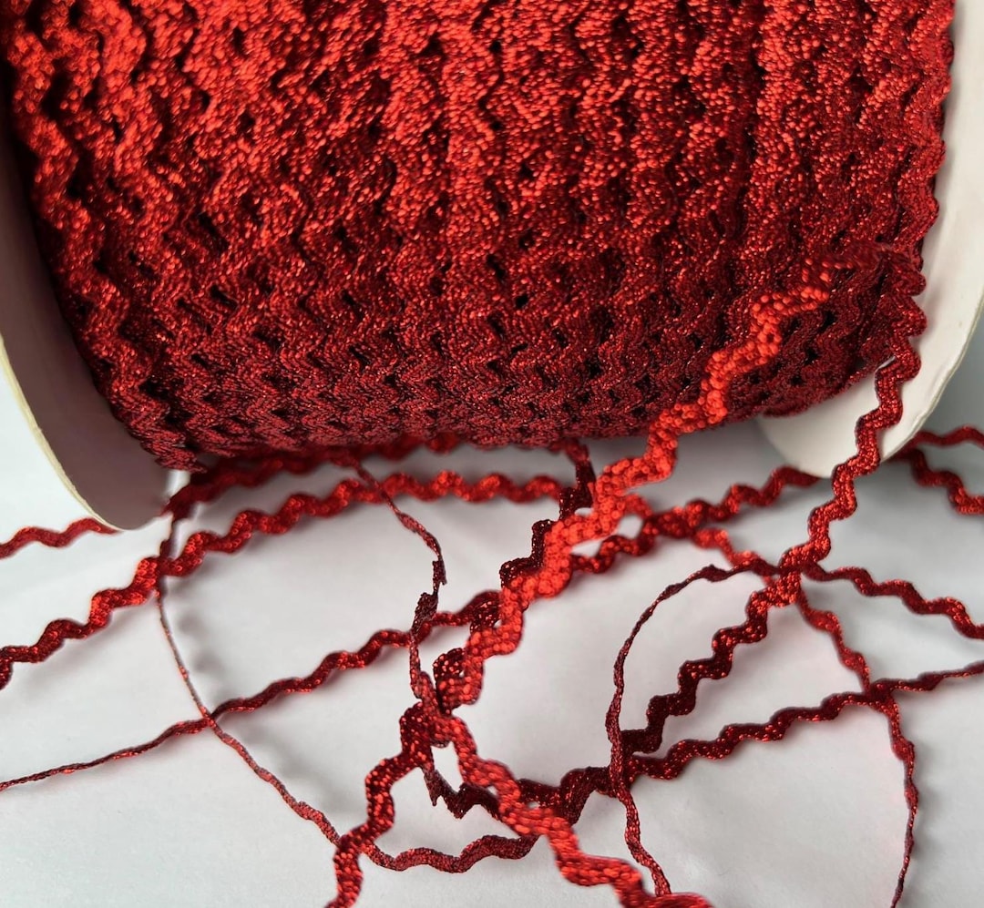 Metallic Ric Rac Trim Metallic Ric Rac Trim~fancy Embellishment Trims~sparkly Coppery RED ...