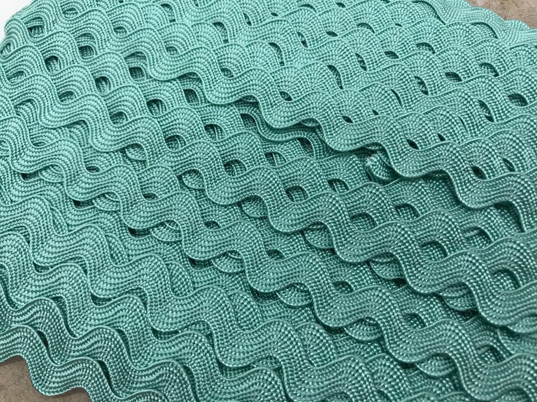 Vintage Rayon Ric Rac Trim~doll Trim~craft Trim~aqua~rick Rack~1/2