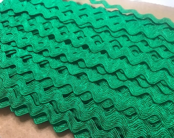 Vintage Rayon Ric Rac Trim~doll Trim~craft Trim~aqua~rick Rack~1/2