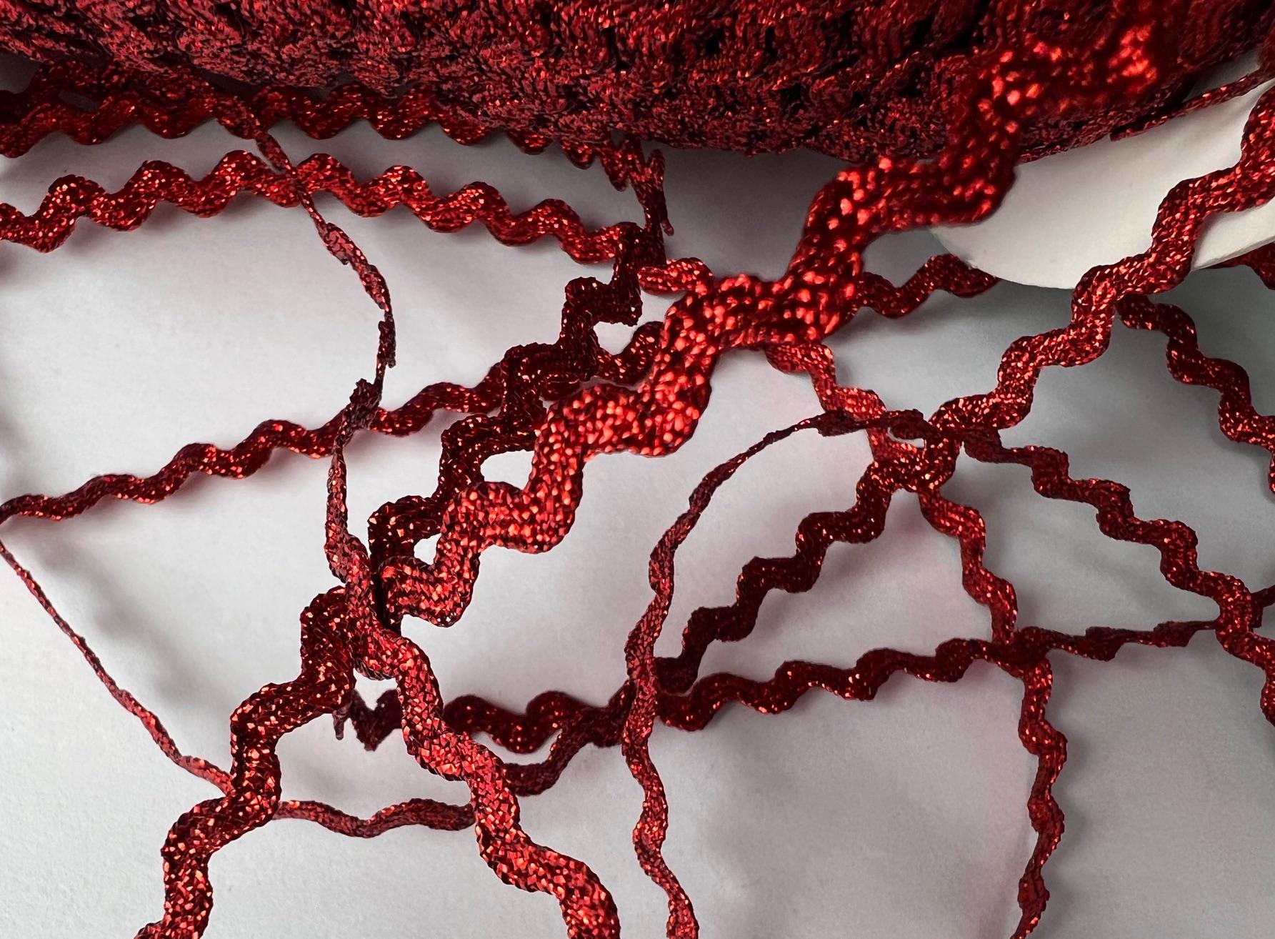 Metallic Ric Rac Trim Metallic Ric Rac Trim~fancy Embellishment Trims~sparkly Coppery RED ...