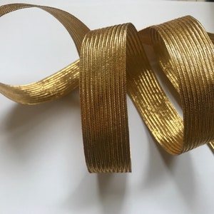 MIDDY Hercules Metallic gold braid  trim~GOLD~Christmas metallic gold flat trim~3/4&quot;