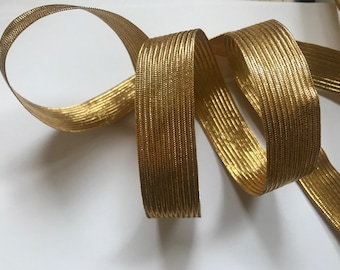 MIDDY Hercules Metallic gold braid  trim~GOLD~Christmas metallic gold flat trim~3/4"