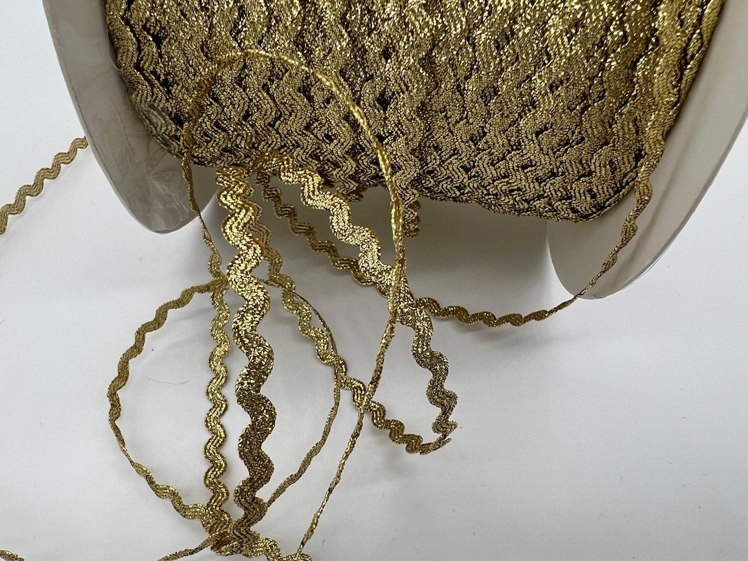 Metallic Ric Rac Trim Buy Metallic Ric Rac Trim~fancy Embellishment Trims~sparkly Gold ...