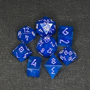 Sapphire Glow Dice Set