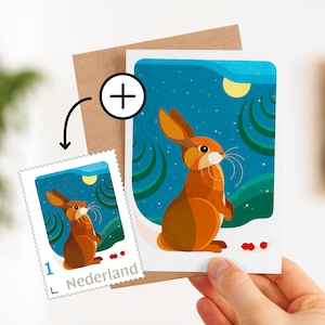5x Christmas card + limited edition Dutch stamp | including envelopes