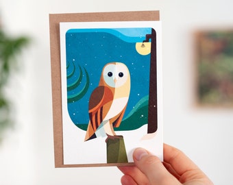 Owl Christmascard | with envelope