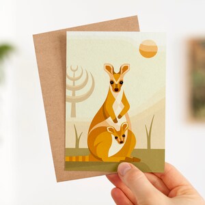 Postcard Wallabies | with envelope