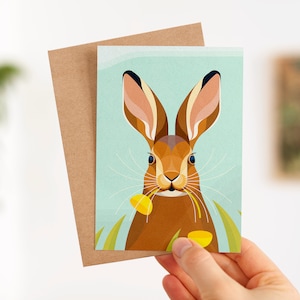 Postcard Hare | with envelope