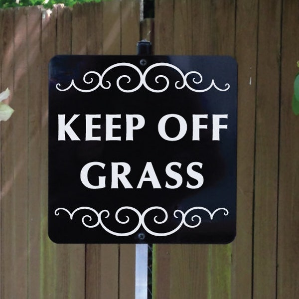 KEEP OFF GRASS Yard Sign with attached yard stake. Ships Free