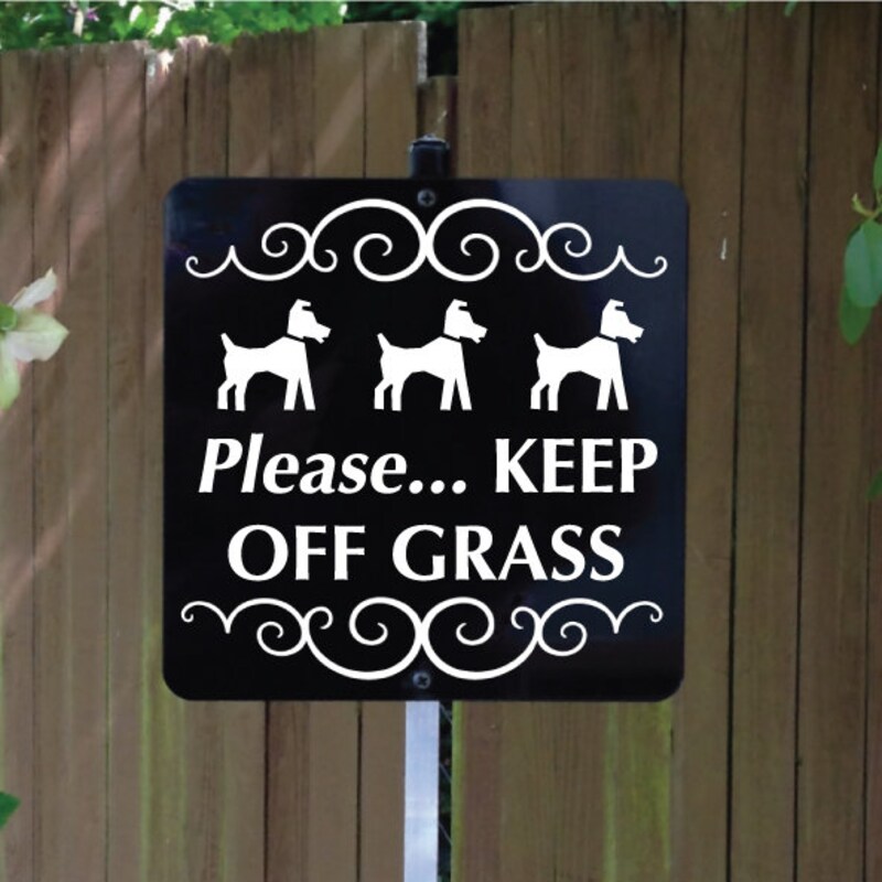 No Dogs Keep Dogs Off The Lawn 24 Hour Surveillance Sign, SKU: S2-4800
