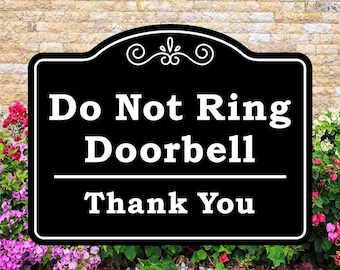 Do Not Ring Doorbell Thank You Sign