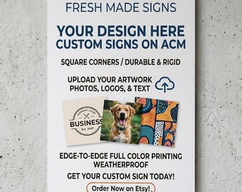Single Side Custom Sign | 18 in x 24 in | Customized Sign with Your Own Message and/or Artwork | Personalized Sign | Sturdy & Long Lasting