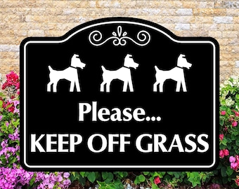 Please Keep Off Grass Sign