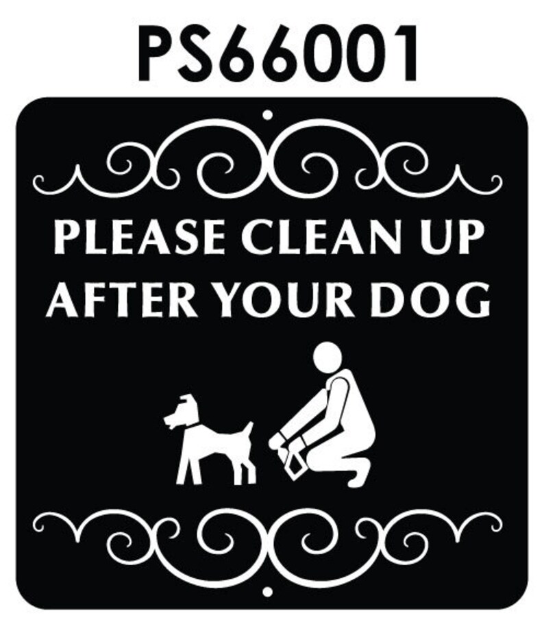 Please Clean up After Your Dog Yard Sign With Attached Yard Etsy