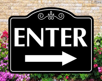 Enter Sign - Right Pointing Arrow