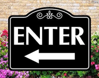 Enter Sign - Left Pointing Arrow