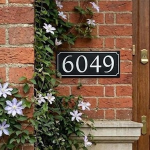 Custom Metal Address Sign | Weatherproof House Numbers Plaque for Exterior