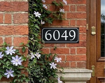 Custom Metal Address Sign | Weatherproof House Numbers Plaque for Exterior