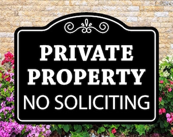 Private Property No Soliciting Sign