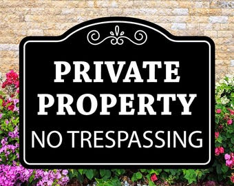 Private Property No Trespassing Sign