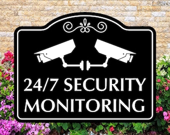 24/7 Security Monitoring Sign