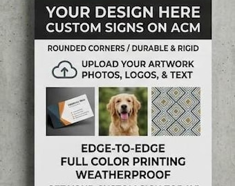 Double Sided Custom Sign | 12 in x 18 in | Customized Sign with Your Own Message and/or Artwork | Personalized Sign | Sturdy & Long Lasting