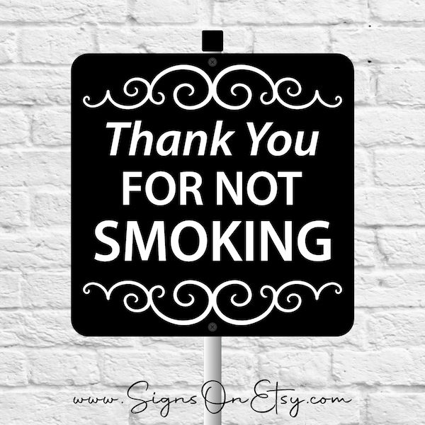 No Smoking Sign with Stake | Aluminum, UV-Cured Inks