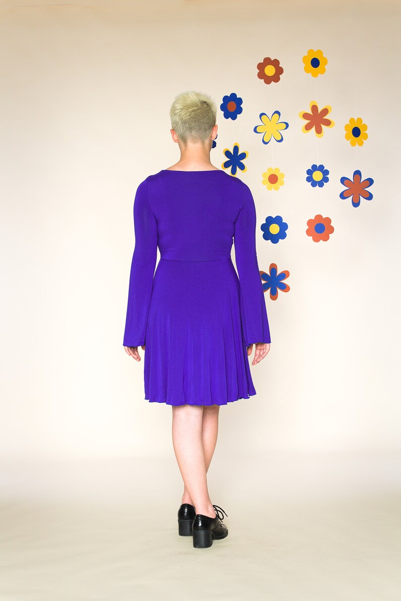 Bell sleeves jersey dress Daisy dress