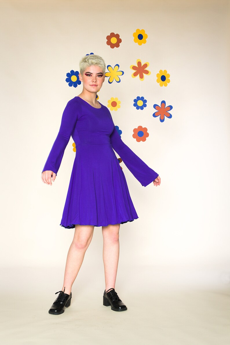 Bell sleeves jersey dress Daisy dress