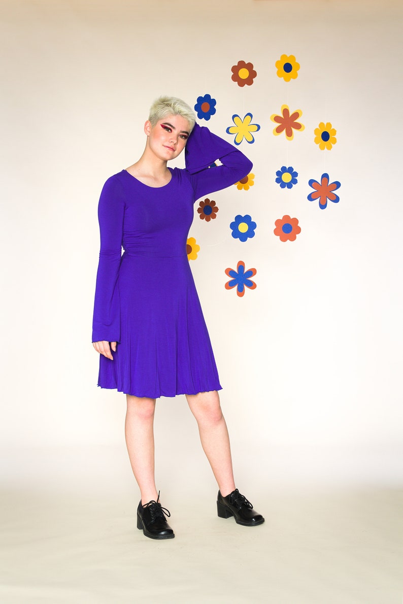 Bell sleeves jersey dress Daisy dress
