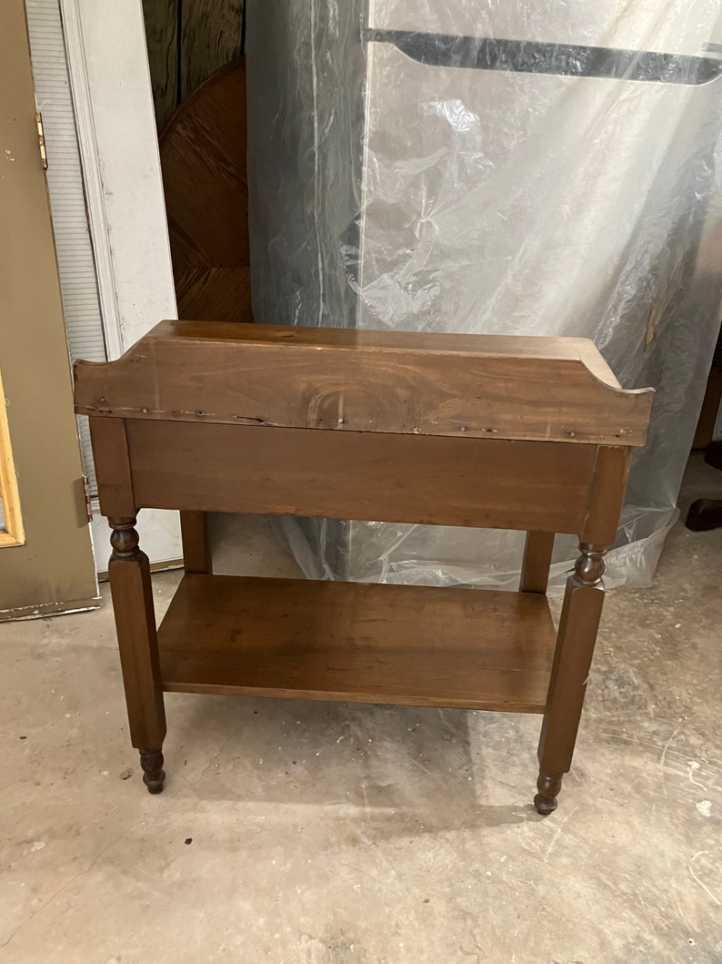 Vintage Solid Wood Entry Table for Smaller Spaces Colonial MCM Etsy