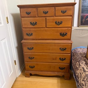 Vintage Maple Chest of Drawers - Etsy