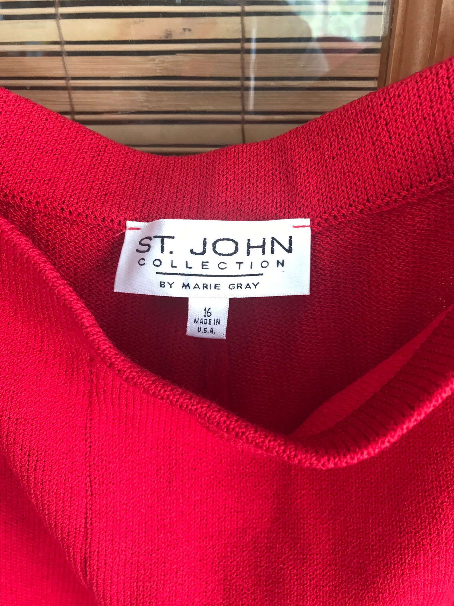 Classic St John Collection by Marie Gray Red Santana Knit Wide | Etsy