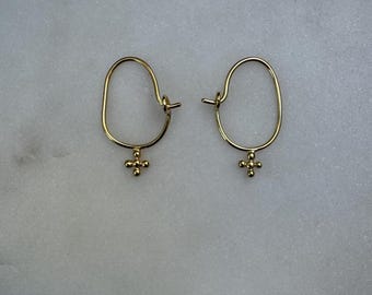 Pendientes de oro de comercio justo de 18 quilates