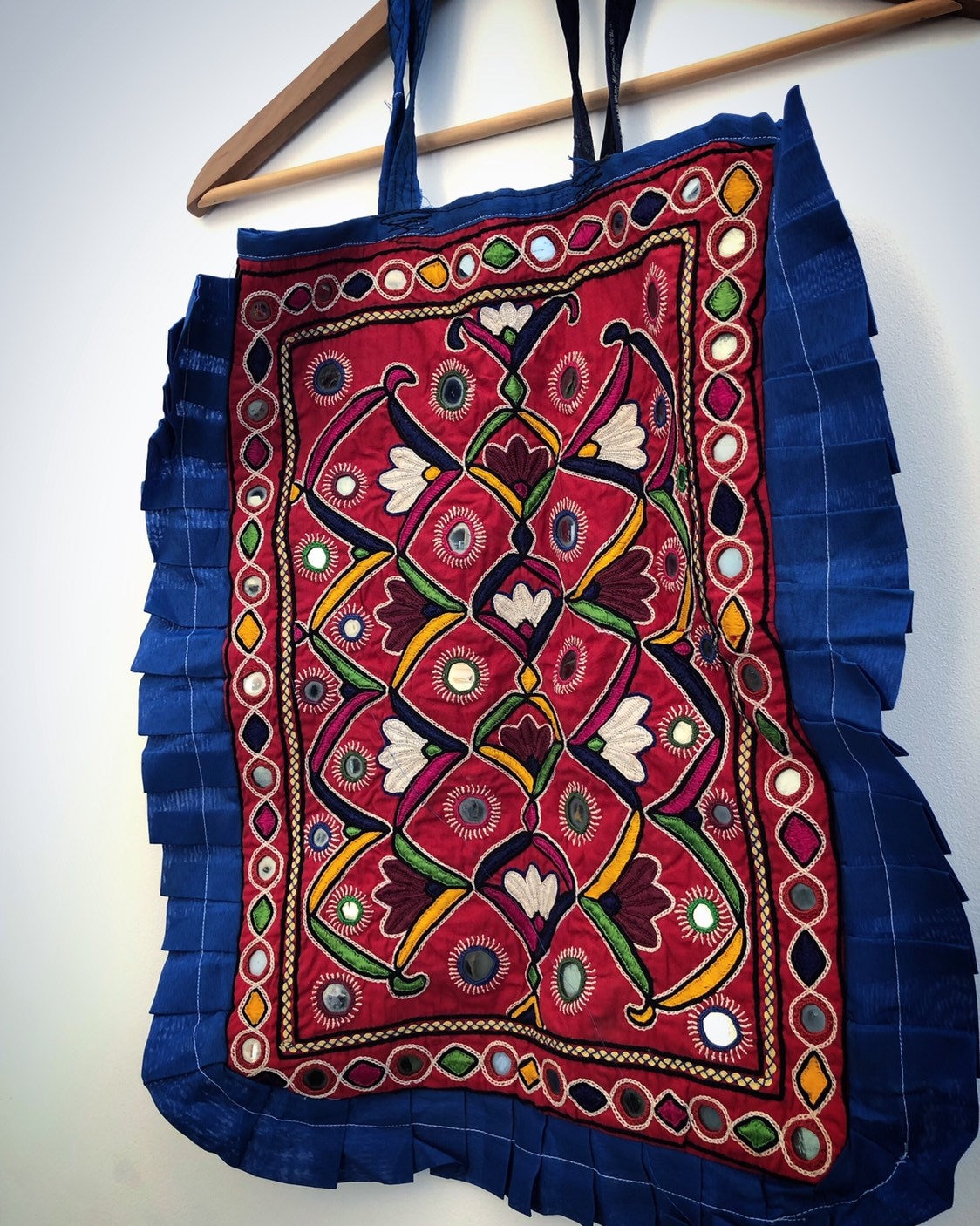 Hand embroidered vintage PAKISTANI tote bag