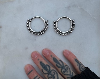Sterling silver earrings for stretched ears