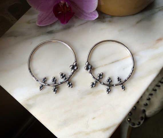 Sterling silver earrings for streched ears