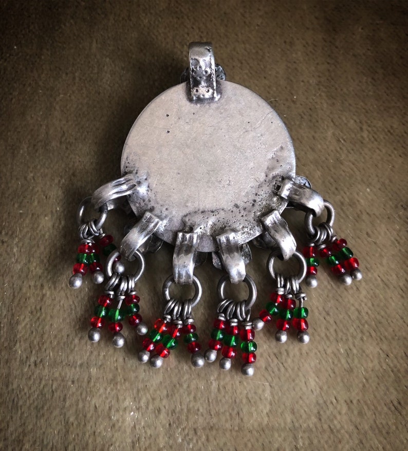 Vintage TURKMEN TRIBE high grade silver pendant
