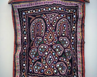 Hand embroidered vintage RAJASTHANI tote bag