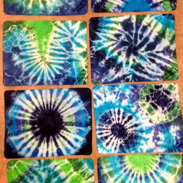 Turquoise/blue/navy/green Tie Dye Shammy Sammy shammies Chamois Sports Drying Towel Diving Swimming.